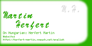 martin herfert business card